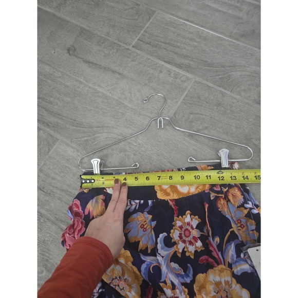 Soft Surroundings KARA SKIRT Akrotiri‎ Flowers Tiered Maxi Blue Floral XS 2/4 - Picture 4 of 6